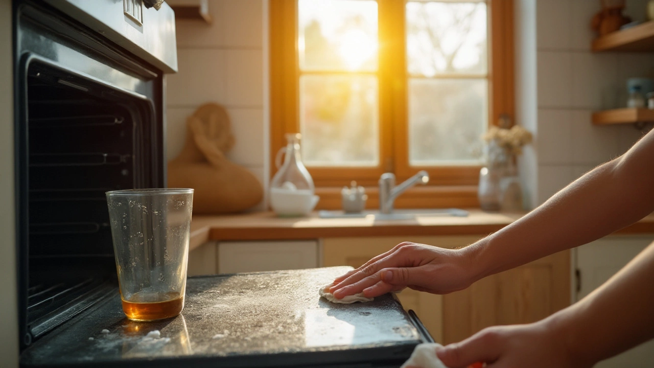 Effective Oven Door Glass Cleaning with Baking Soda and Vinegar